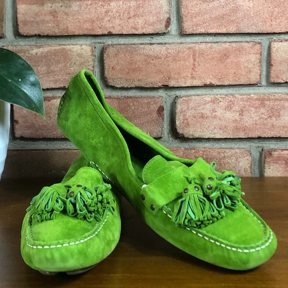 J. Crew Shoes - J. Crew Green Suede Driving Loafer
